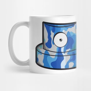 blue camouflage cap Mug